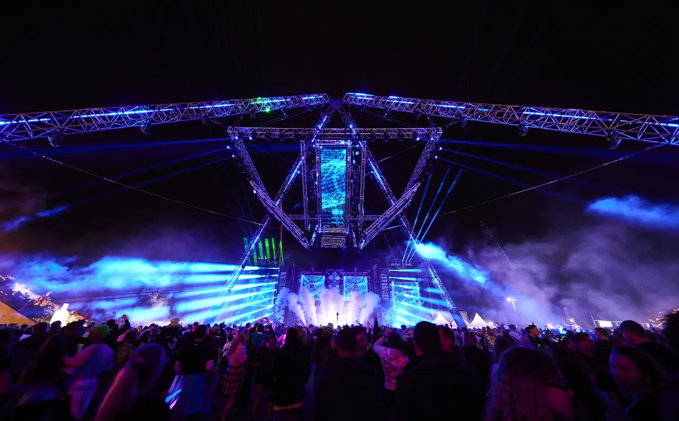 Cameo Light Installation at Nature One Festival 2023 with OTOS H5 IP65 Hybrid Moving Head OTOS B5 IP65 Beam Moving Head AZOR B1 Beam Moving Head ZENIT W600 Wash Light