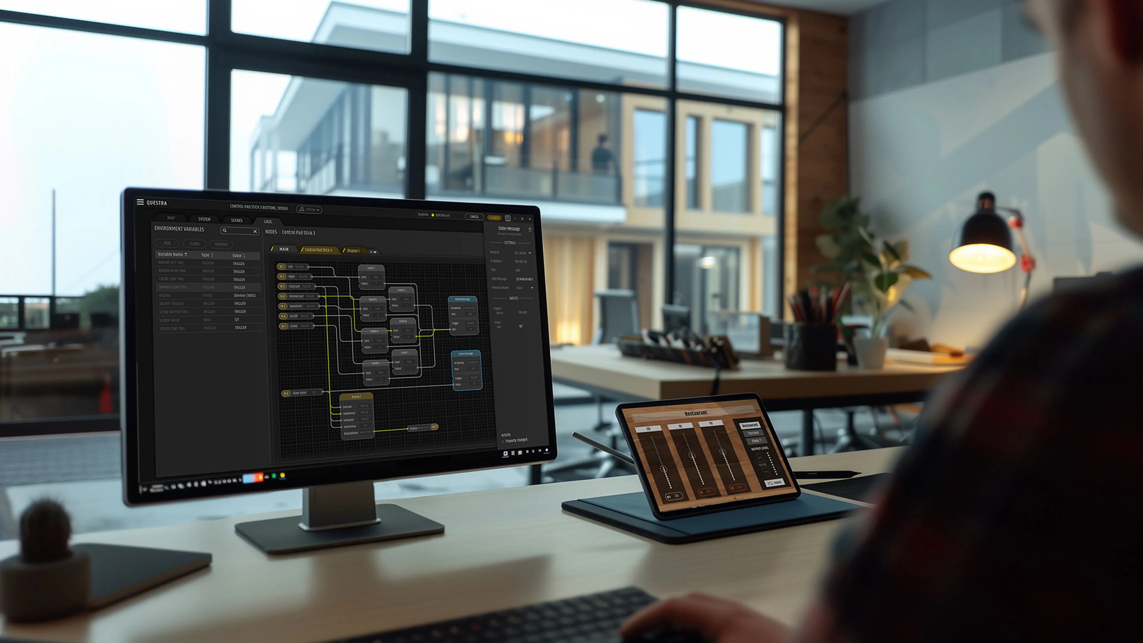 Adam hall integrated systems questra header