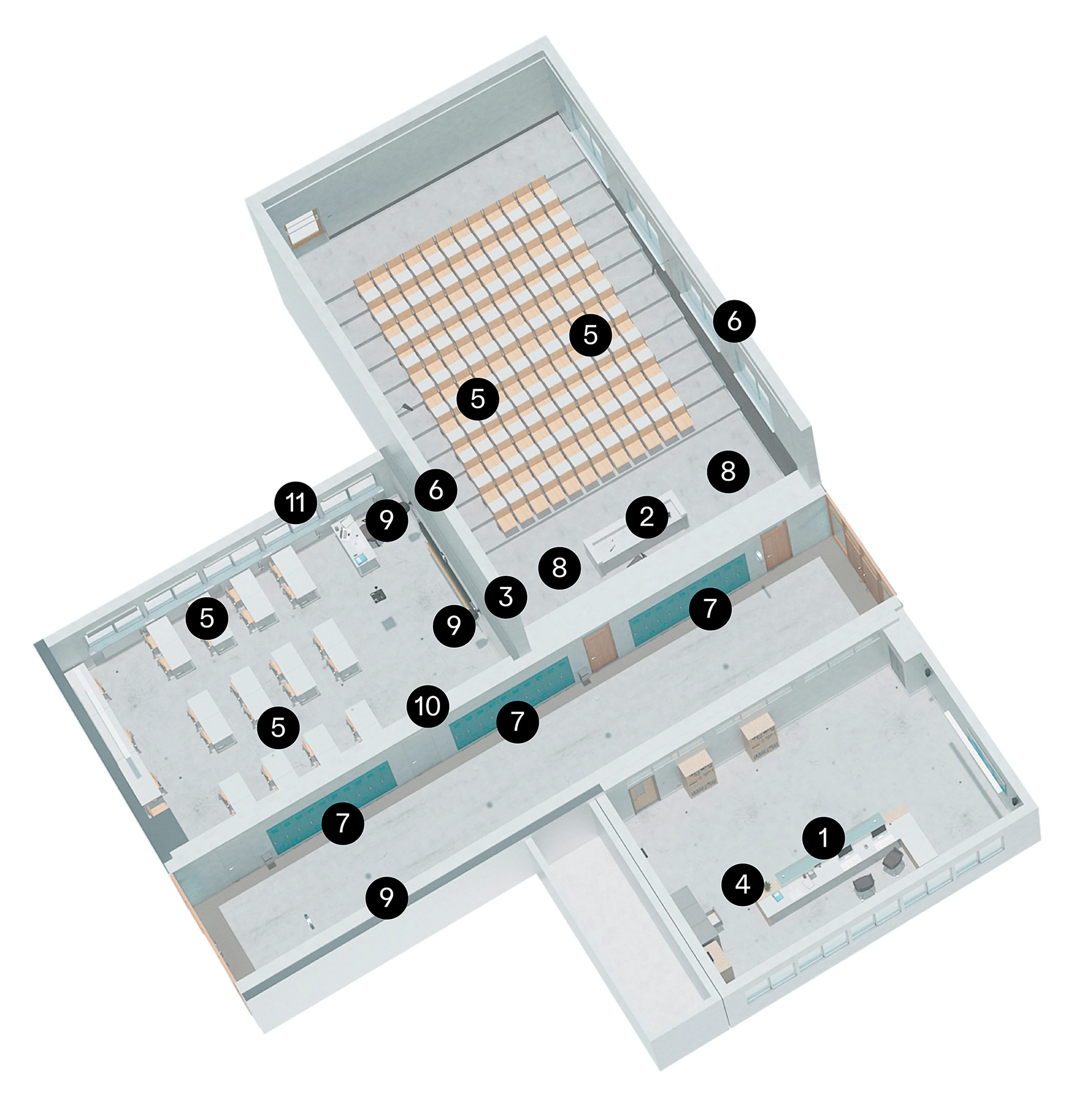 Adam hall integrated systems 3d raum education 2