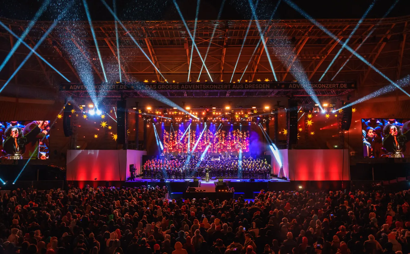 Holy Night in Dresden – Cameo illuminates the 2024 Great Advent Concert in the Rudolf Harbig Stadium