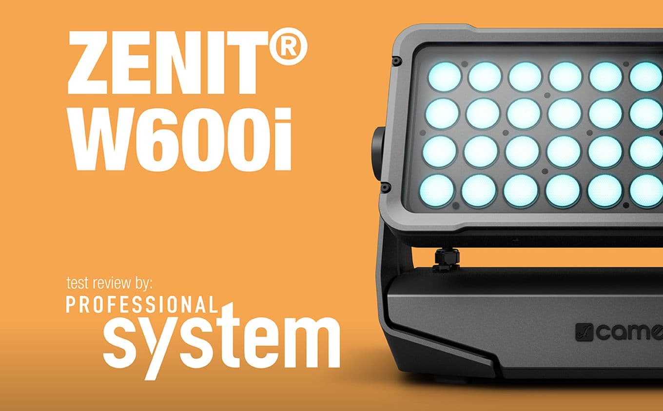 Cameo Light ZENIT W600i Outdoor LED Wash Light for Fixed Installations Test review by Professional System