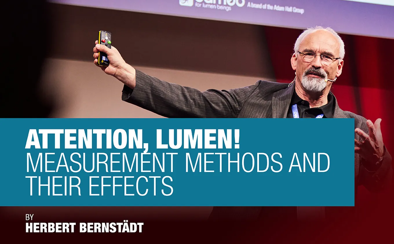 Attention lumen Peak values for photometric data article by Herbert Bernstädt