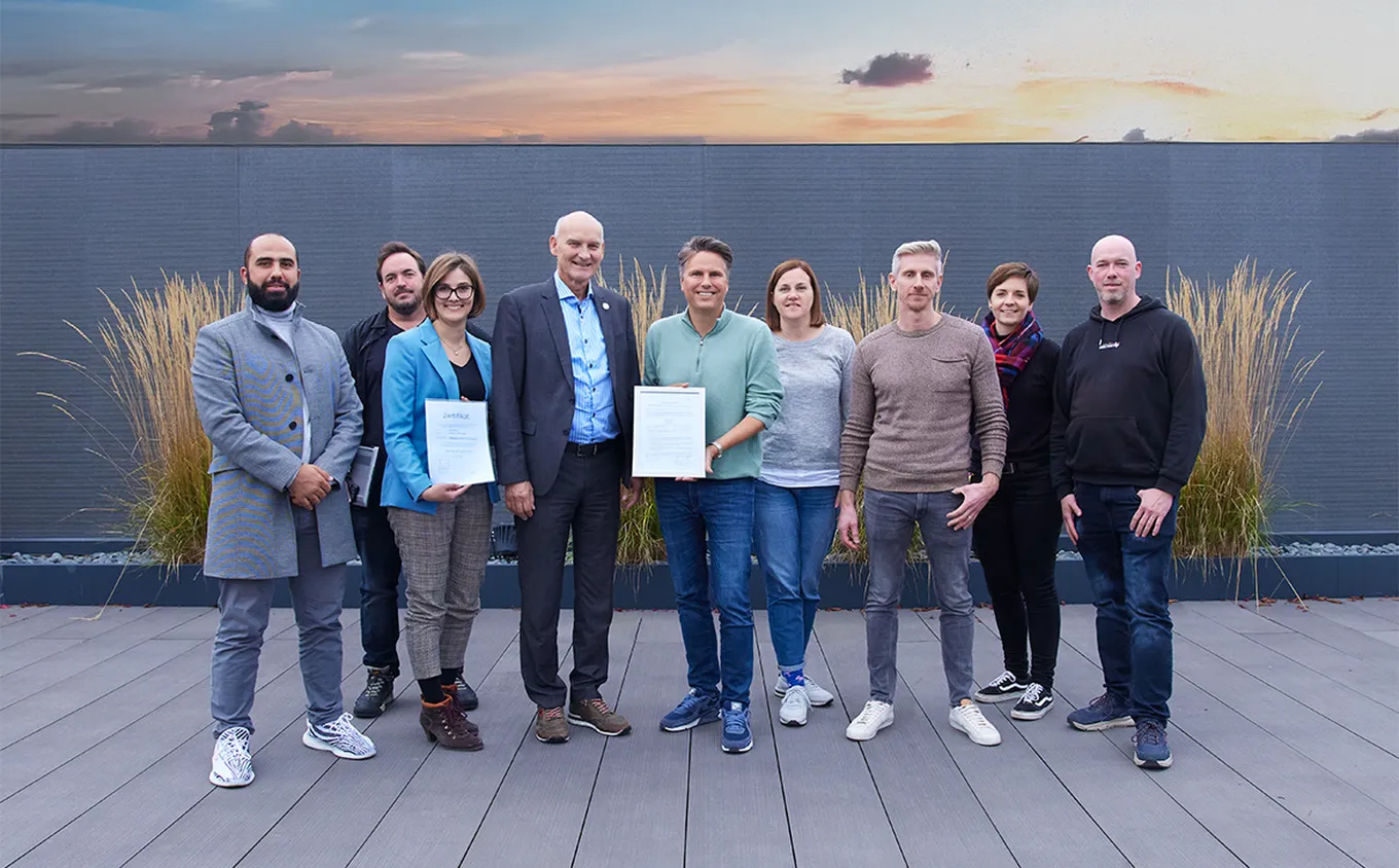 Our step onto the green stage. With our EMAS verification.