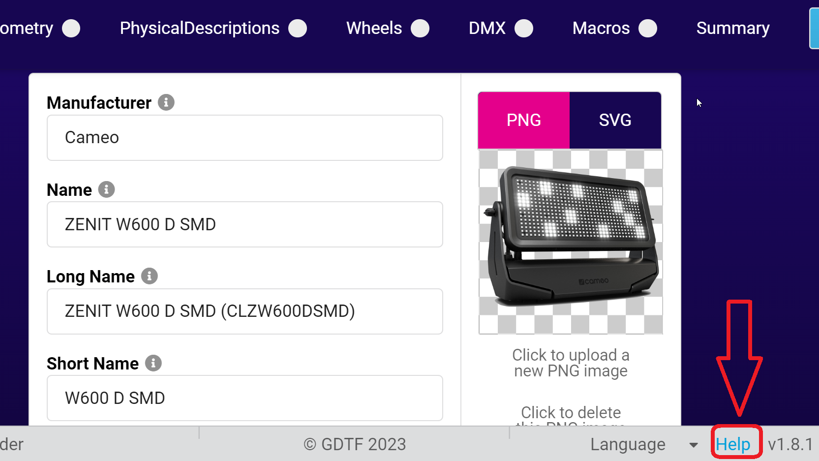 Gdtf fixture builder help
